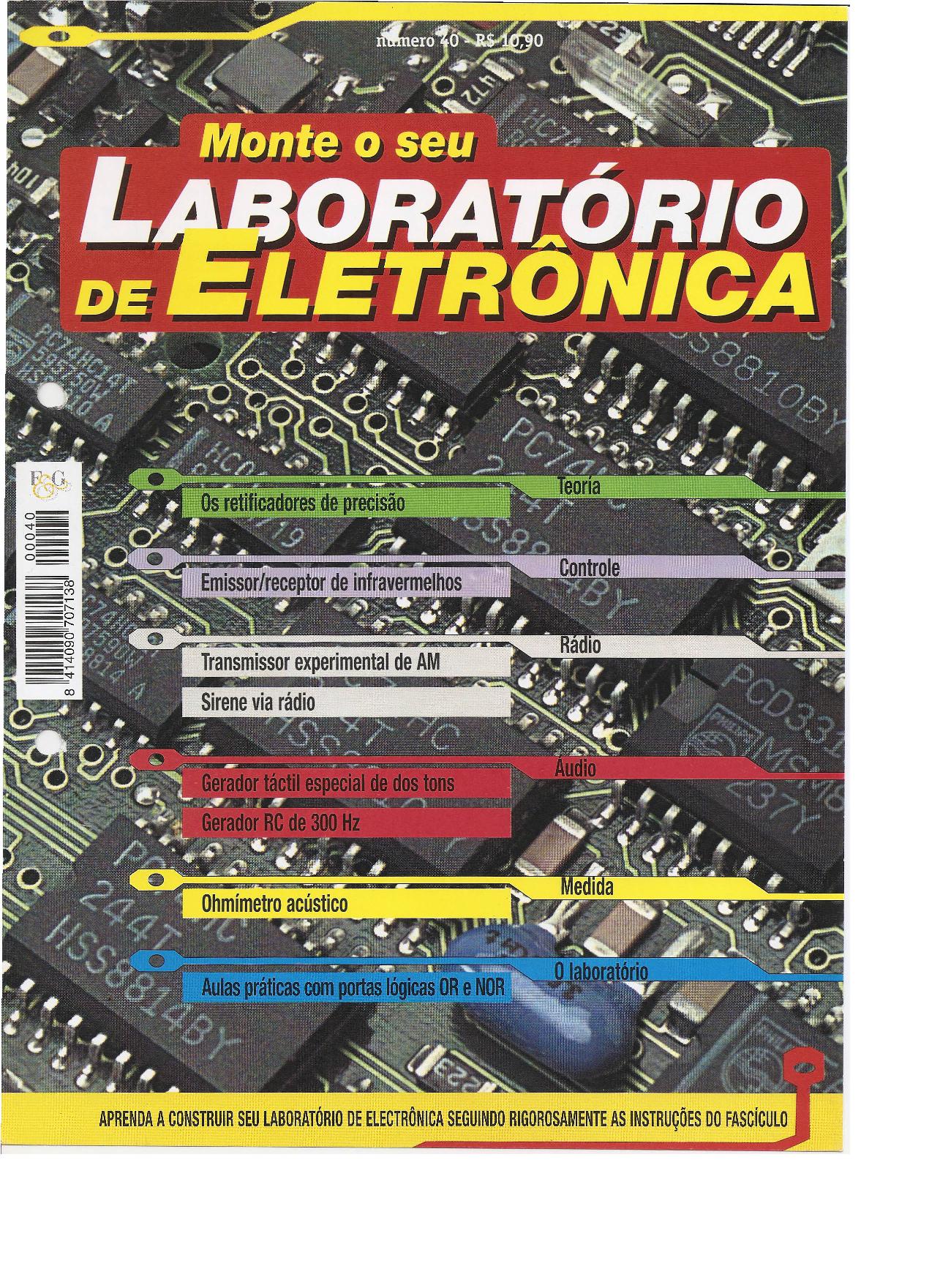 Monte Seu Laboratório De Eletrônica Nº 40 Datassette 8795