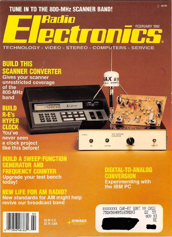 Radio Electronics 1992-02 | Datassette